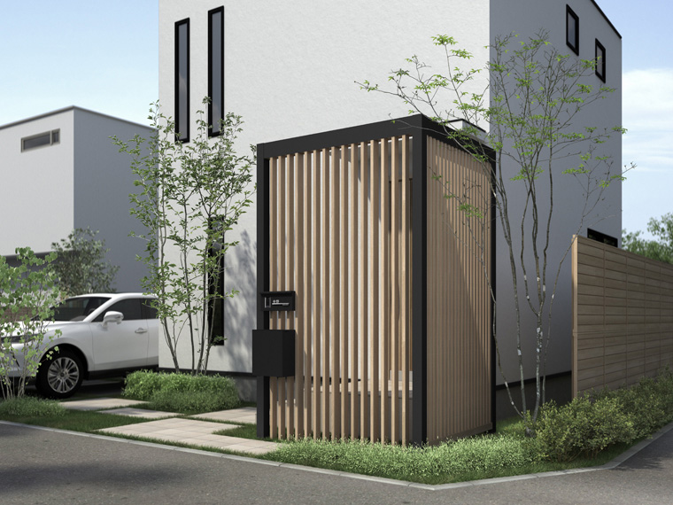 Gスクリーンで一部囲いエクステリア